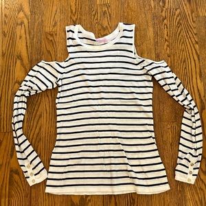 Lilly Pulitzer Lyon striped sweater white and navy